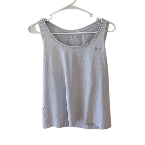 Under Armour Top XL Women's Grey Tank Athletic Workout Racerback - Picture 2 of 5